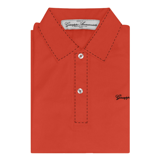 Stitches Polo Rust and Black